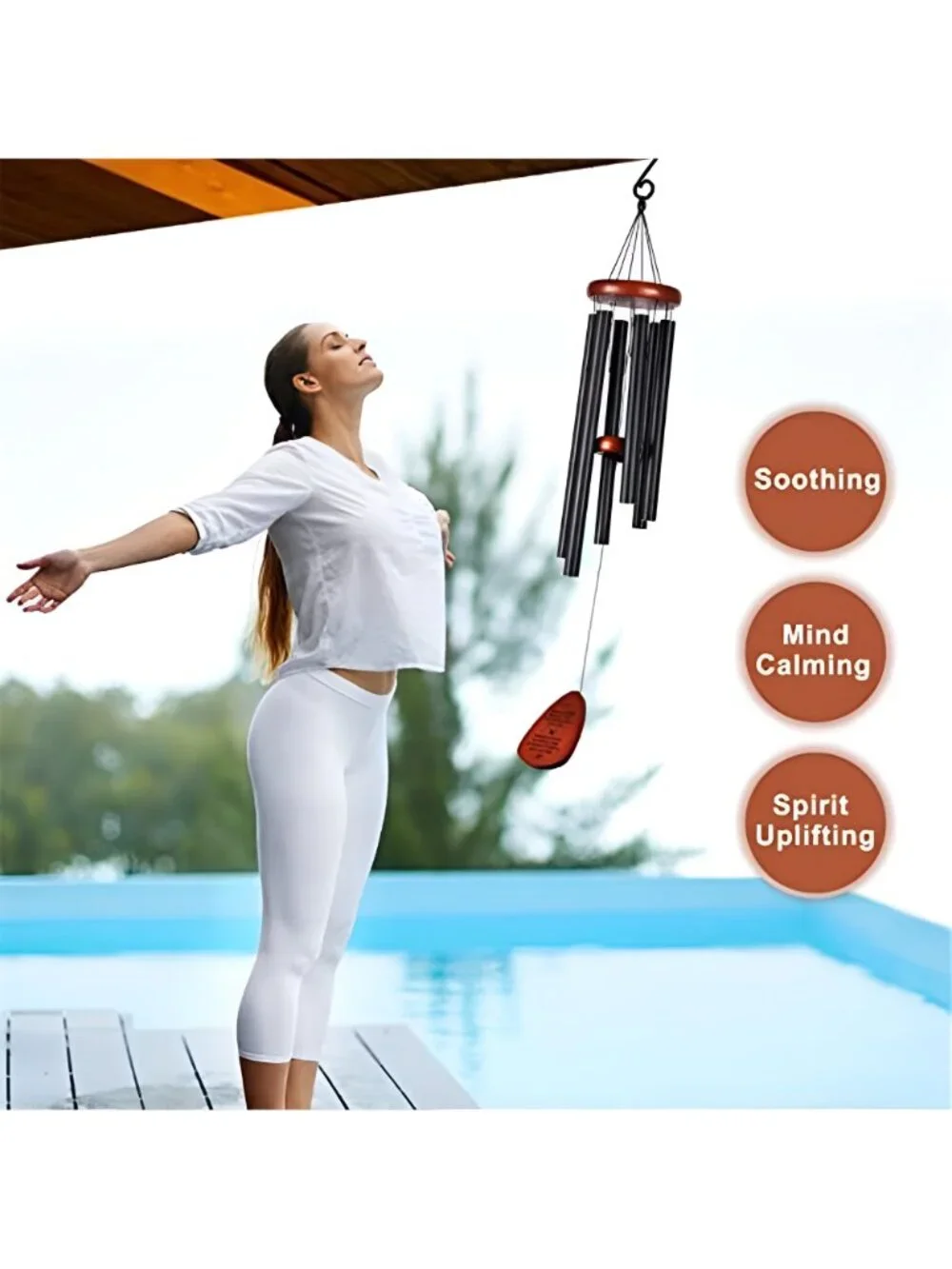 Memorial Wind Chimes, Sympathy Gift for Loss of Loved One, Outdoor Garden - G